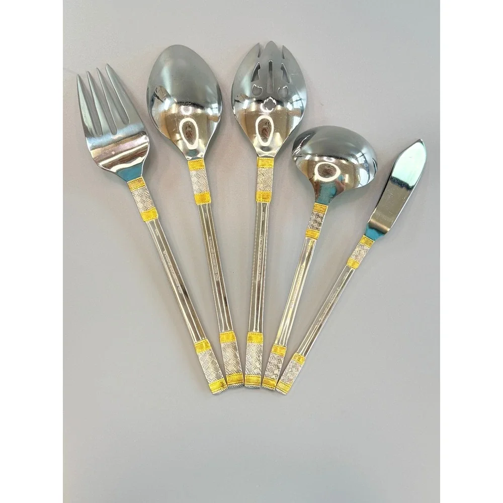 Wallace Silversmiths Aegean Weave Flatware 45 PCS Set Good Vintage Silverplate
